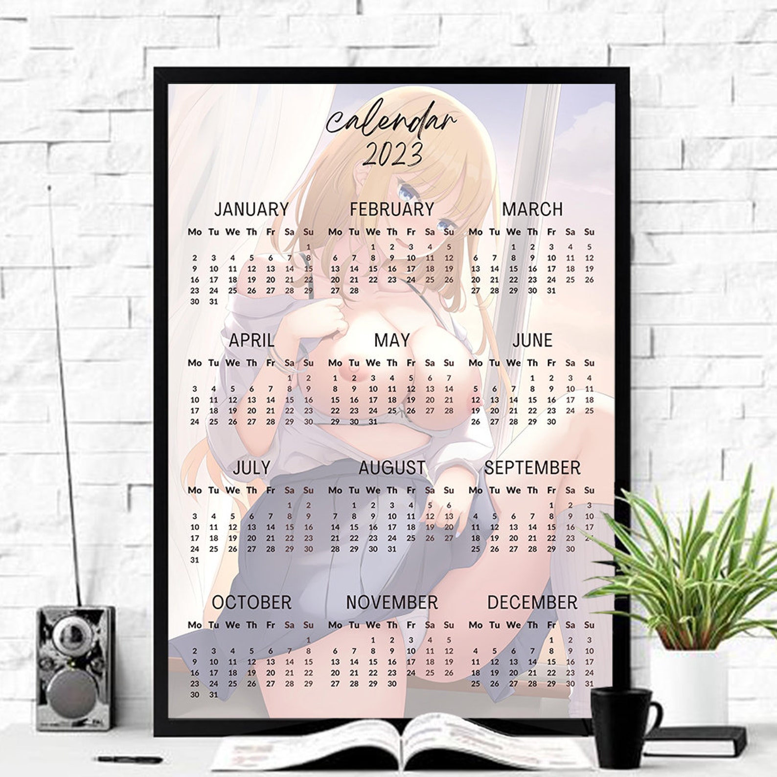 2023 Wall Calendar Anime Girl Poster 2023 Calendar Poster Etsy UK