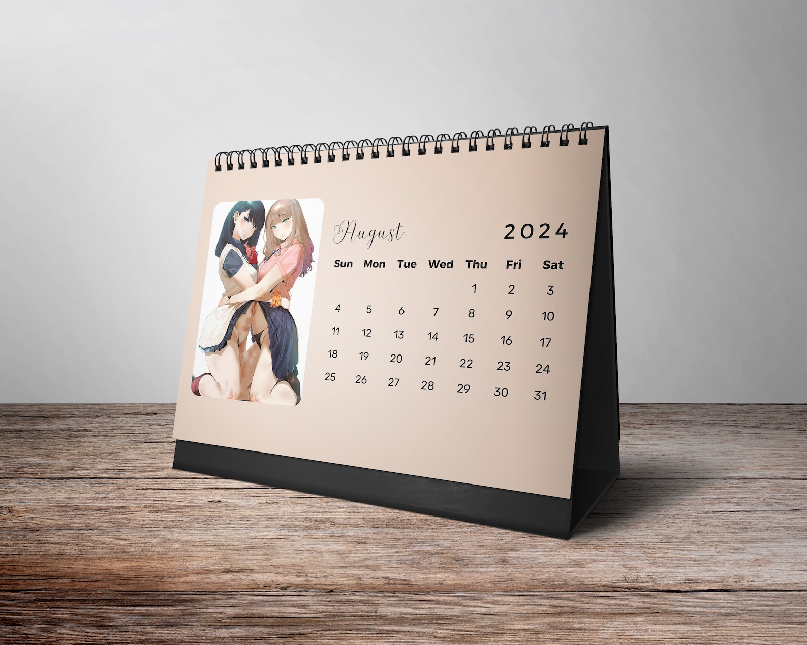 2024 Desk Calendar Lesbian Calendar Sexy Anime Poster 2024 Etsy