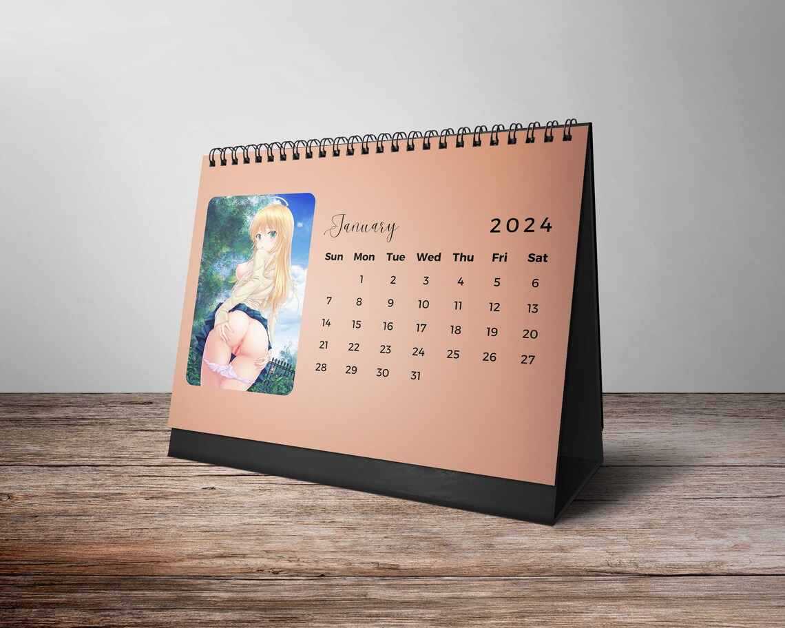 Booty Calendar, 2024 Desk Calendar, 2024 Anime Calendar, Erotic