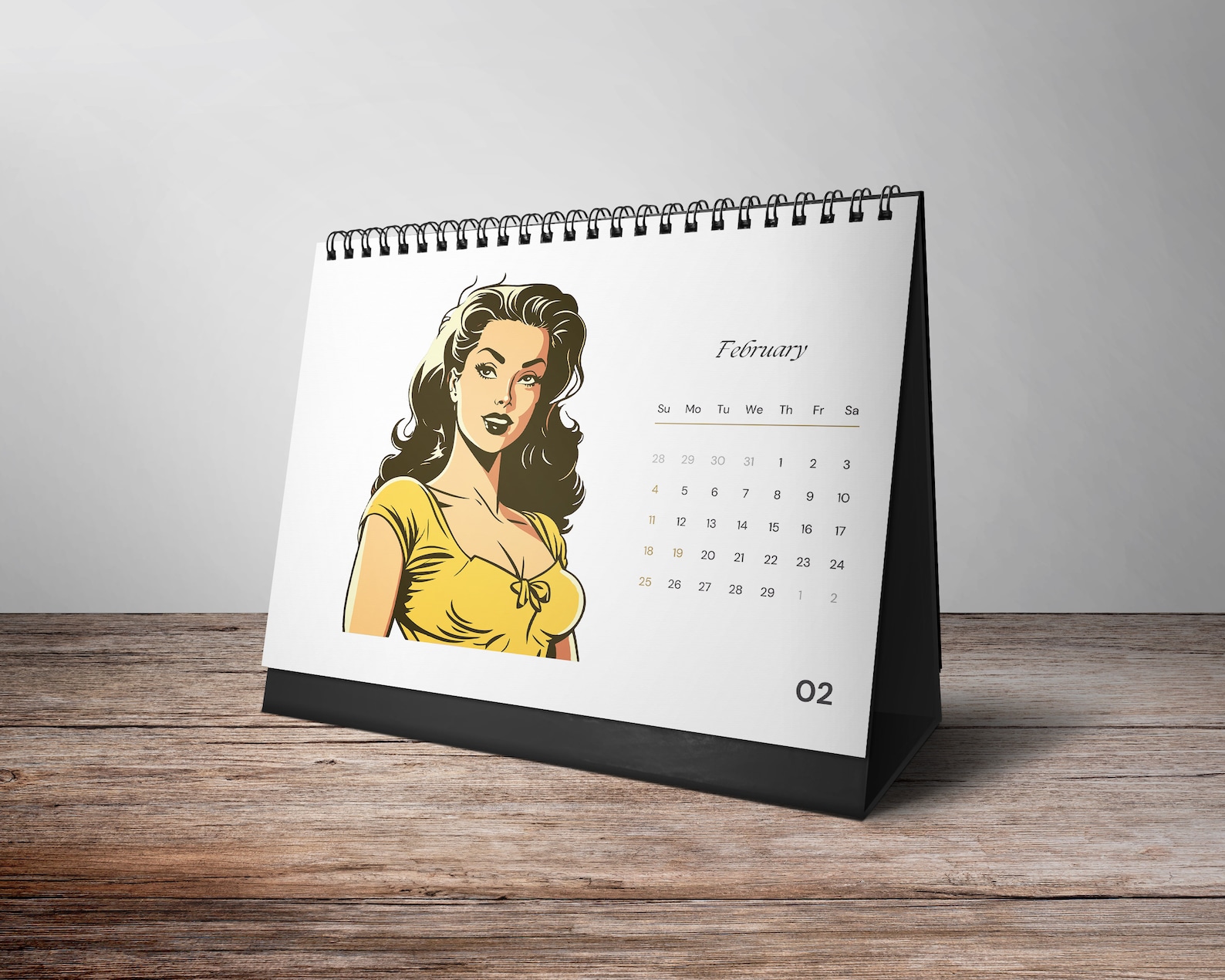 2025 Desk Calendar, Pin up Girl Calendar, Erotic Calendar, Sexy Pin up 