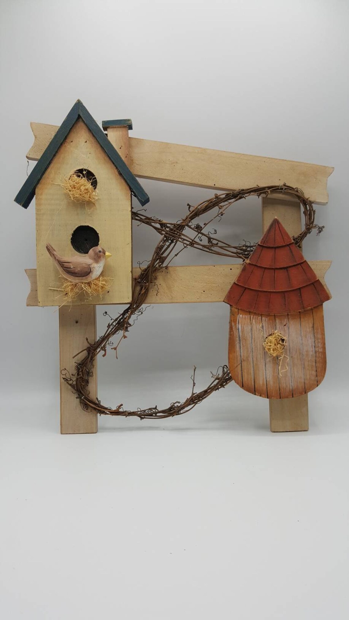 Set of two birdhouse/fence hangers Etsy