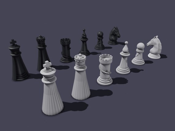 Print-in-Place Chess Set with Captive Pieces - 3D model by DaveMakesStuff  on Thangs