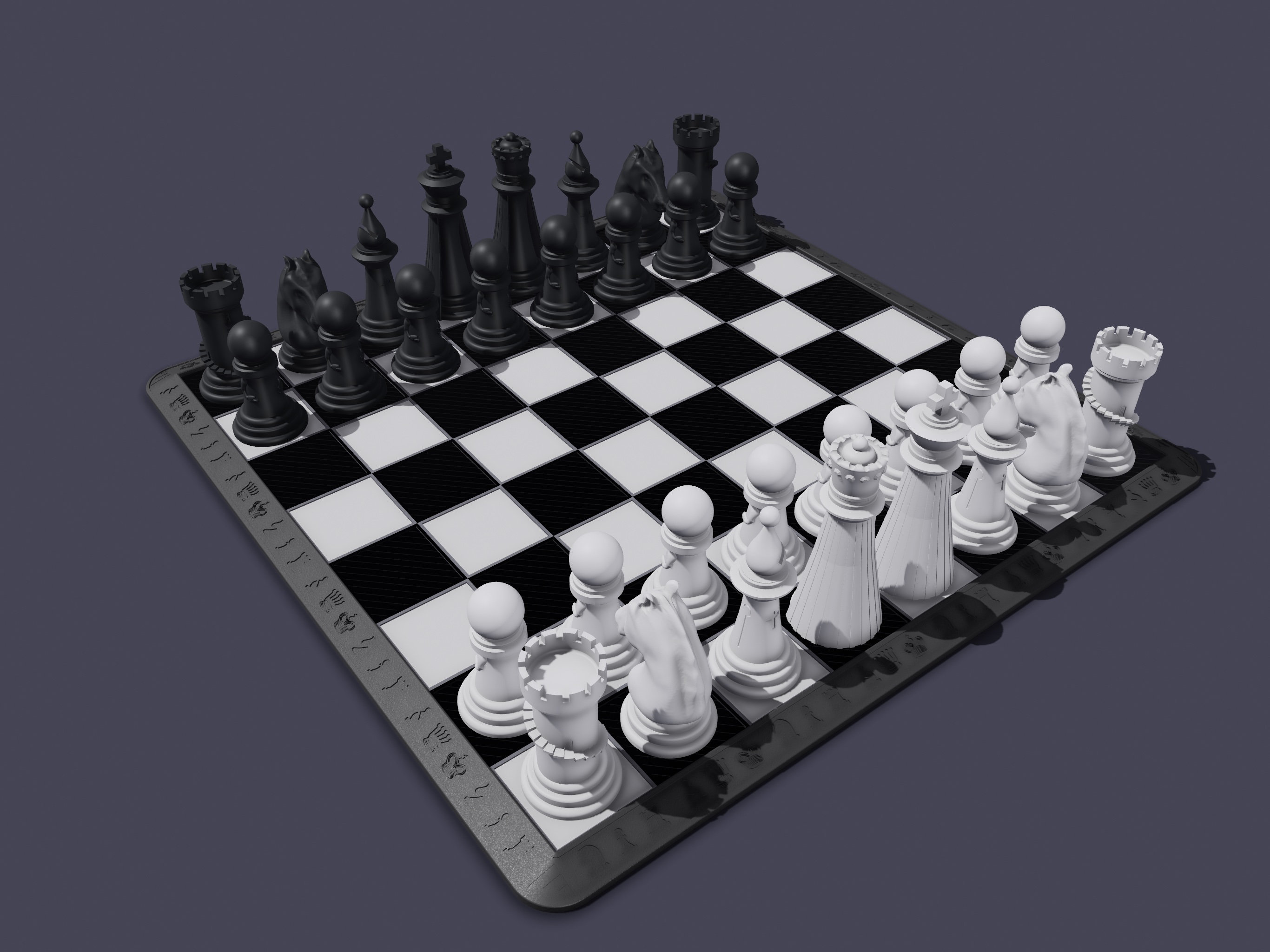 STL file The Black and White Chess ♟️・3D print design to download・Cults