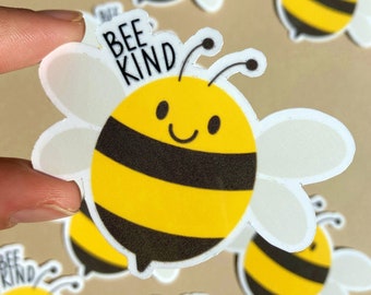 Bee Kind Bumblebee WATERPROOF Individual Sticker