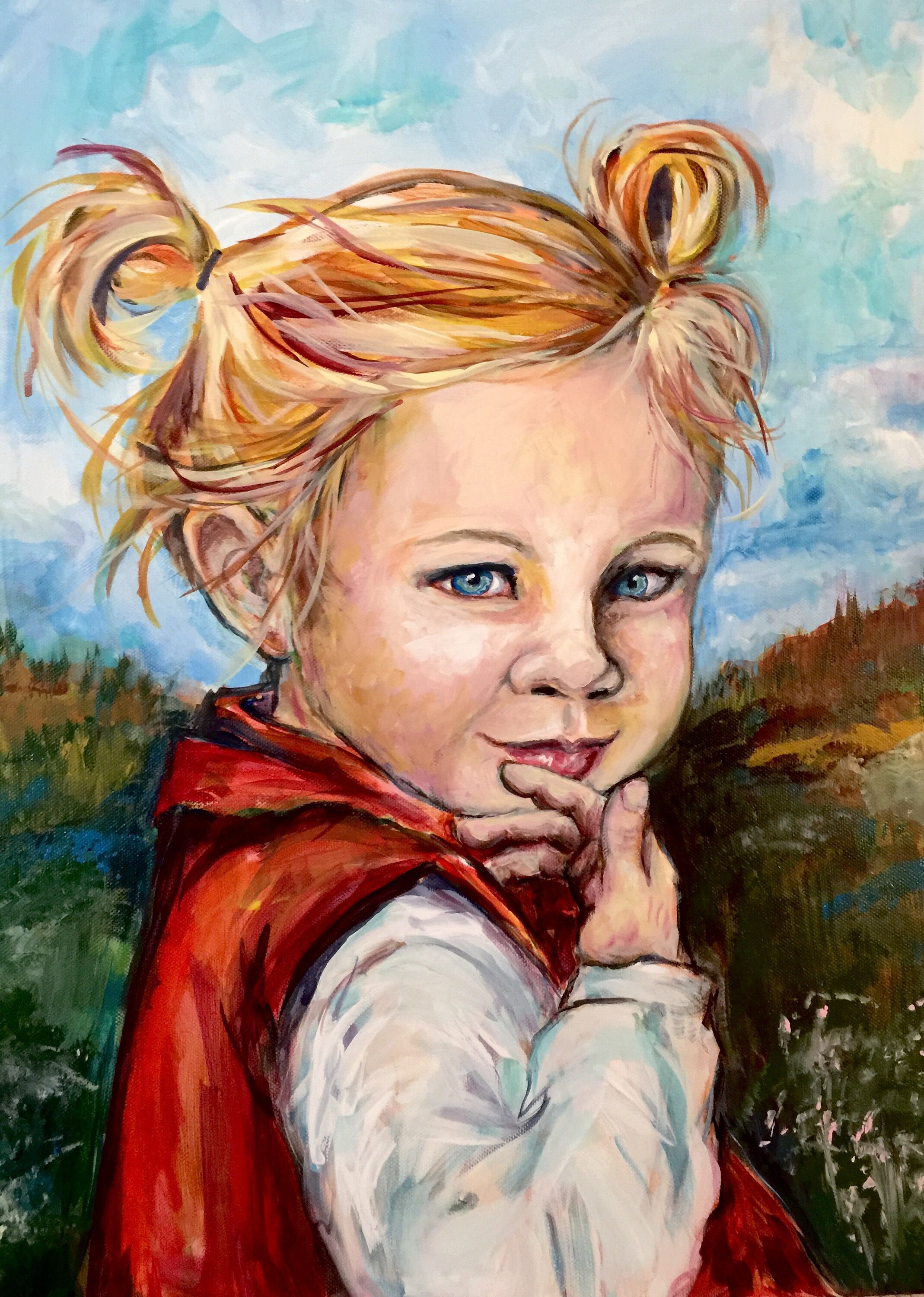 Hand Painted Portrait on Canvas Etsy UK