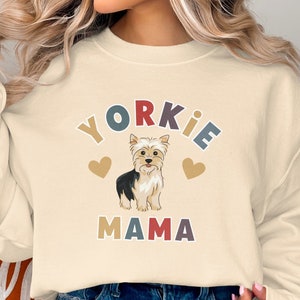 Yorkie Dog Mom Sweatshirt, Yorkshire Terrier Sweater, Dog Owner Sweatshirt, Yorkie owner christmas gift, Yorkie lover birthday gift