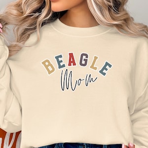Beagle Dog Mom Sweatshirt, Beagle Mom Sweater, Dog Owner Sweatshirt, Beagle owner christmas gift, Beagle lover birthday gift