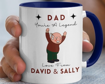 Personalized Dad Coffee Mug: Custom Father's Day Gift from Son