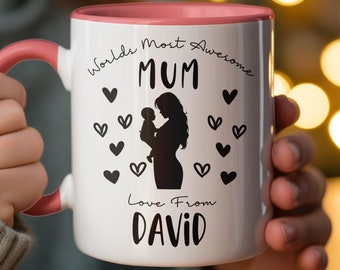 Personalized Mum Coffee Mug, Custom Name Mother's Day Gift