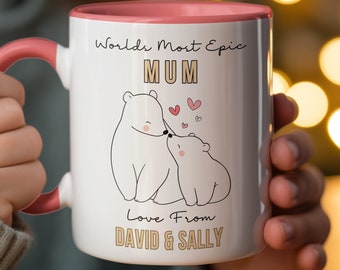 Personalized Mom Coffee Mug - Custom Name Ceramic Mum Gift