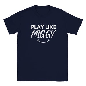 Newcastle United Youth Tee: "Play Like Miggy" Football Shirt Navy