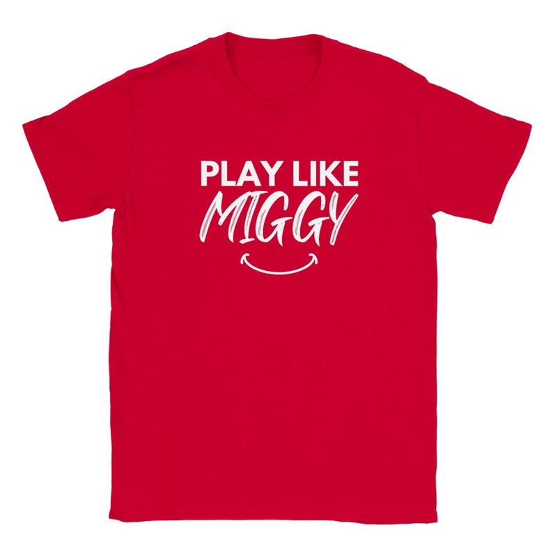 Newcastle United Youth Tee: "Play Like Miggy" Football Shirt Red