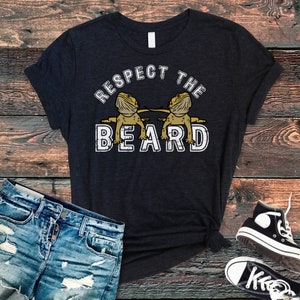 Respect the beard tee Bearded Dragon gift Lizard lover t shirt for Bearded Dragon owner funny lizard shirt for Bearded Dragon lover gift