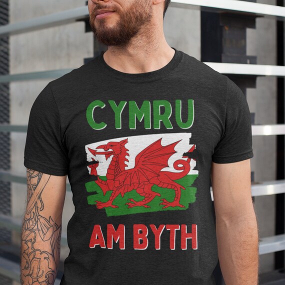 Wales T-Shirt Welsh Flag Wales T-Shirt Welsh Flag