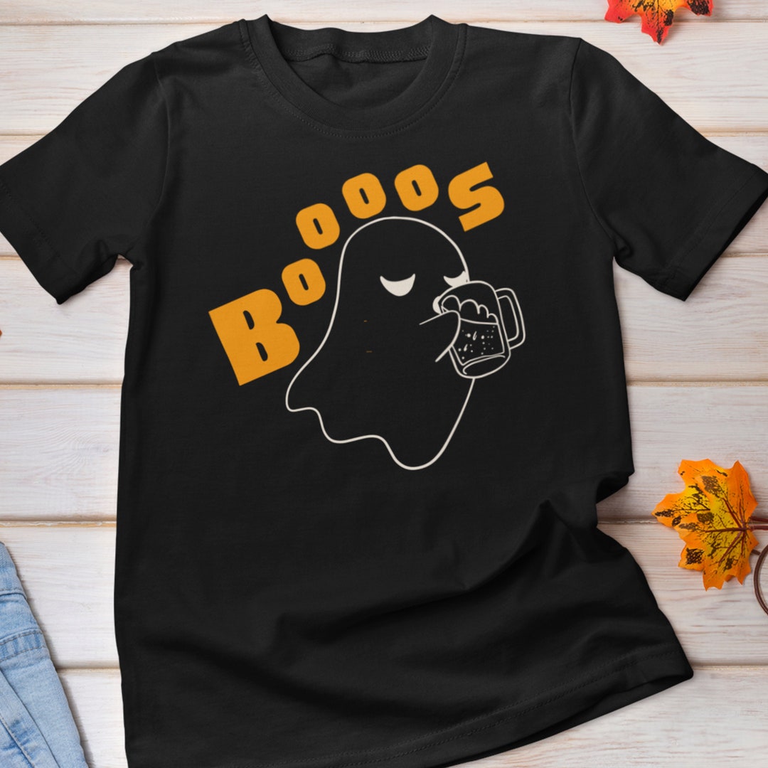 Halloween Drinking Ghost Shirt Funny Ghost T Shirt Funny Halloween