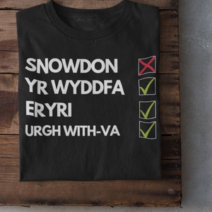 Yr Wyddfa tシャツ/スノードン シャツ/ウェールズ シャツ/面白いウェールズ tシャツ/ウェールズ ギフト