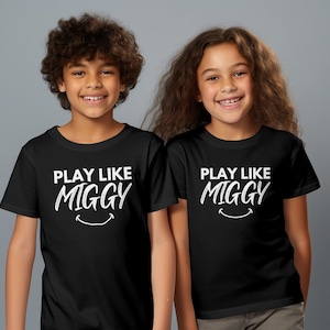 Play Like Miggy Newcastle fan youth Shirt, Newcastle United youth tee, Newcastle United Gift, Football shirt, Miguel Almiron t-shirt