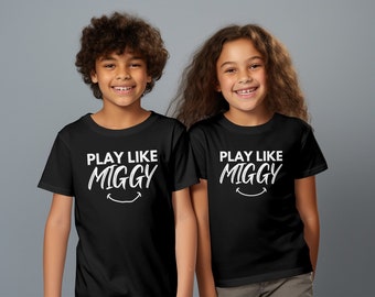 Camiseta juvenil del Newcastle United: "Juega como Miggy"