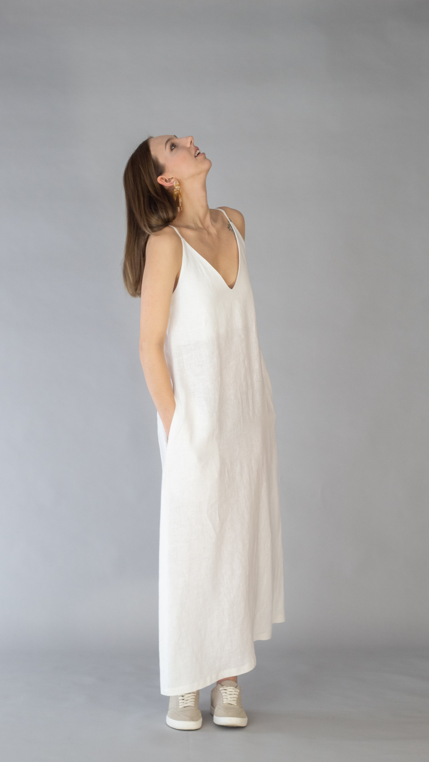Texas Sun Linen Mini Dress - White main image 1