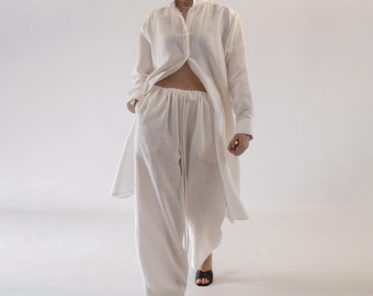 White Oversize Linen Yoga Pants, Harem Linen Pants, Women Linen Pants, White Yoga Pants, Bohemia Pants, Casual Linen Pants, Dance Pants