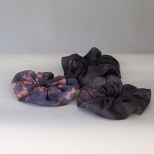 Linen Scrunchies / Hand Dyed Scrunchies / Natural Scrunchies / Linen Hair Tie / Natural Linen Scrunchies image 4