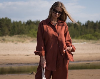 Oversized Linen Shirt, Linen Shirt, Summer Shirt, Loose Linen Shirt, Oversized Shirt, Long Sleeved Linen Blouse , Women Summer Shirt