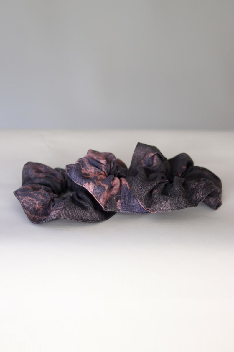 Linen Scrunchies / Hand Dyed Scrunchies / Natural Scrunchies / Linen Hair Tie / Natural Linen Scrunchies image 3