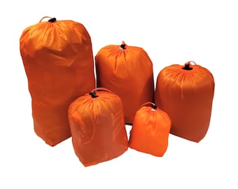 Drawstring Stuff Sack with Flat Bottom for Ultralight Hiking/Backpacking Organization Water-resistant