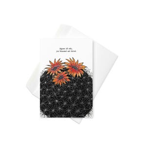 Carte de vœux « Vous avez fleuri et prospéré » – Remise de diplôme ou encouragement à l'aquarelle – Dessinée à la main – emballage individuel ou multiple