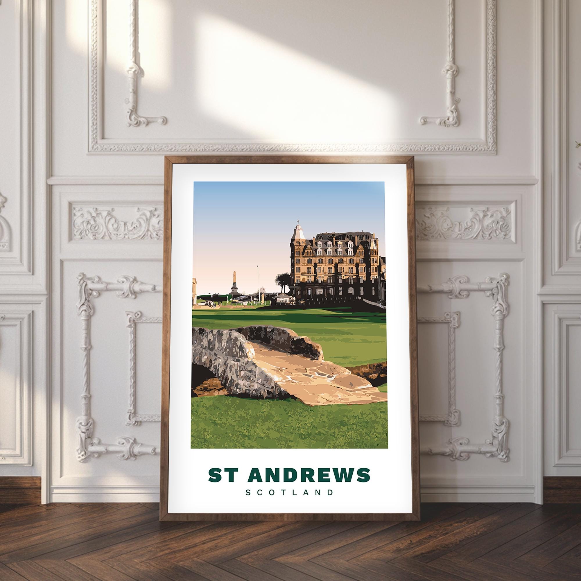 セントアンドリュース　ポスター（？）　65×85㎝ Saint Andrews Poster - Etsy