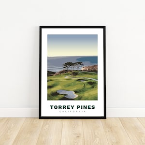 Torrey Pines, California | Golf | Vector | Print | Poster | Gift | Wall Art