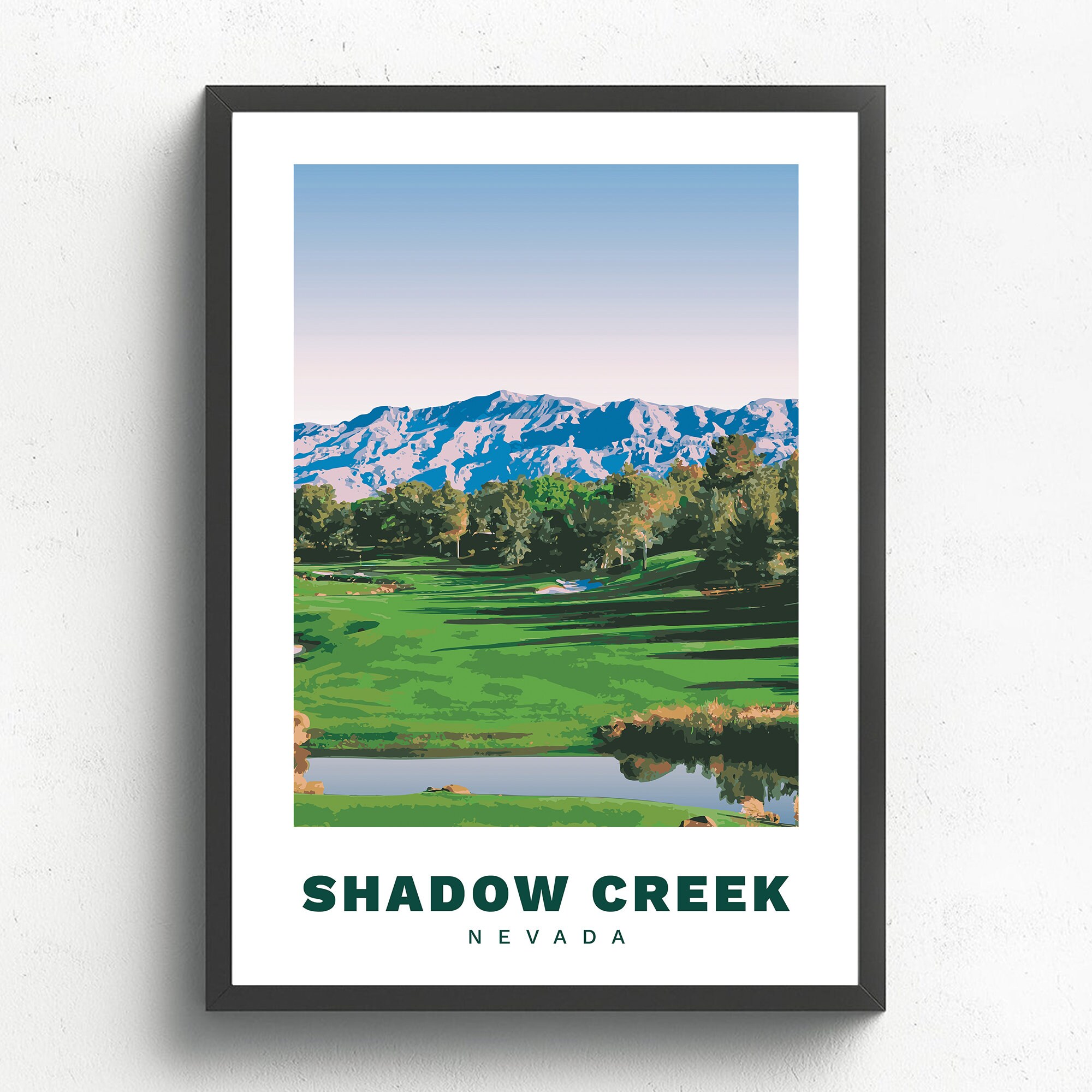 Shadow Creek Golf Course Nevada Golf Vector Print - Etsy UK