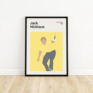 Jack Nicklaus, 1986 Masters Minimalist Golf Poster | Print | Gift | Wall Art