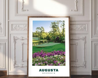 Póster del Augusta National Golf — Arte mural gráfico vectorial / Decoración del torneo Masters de golf