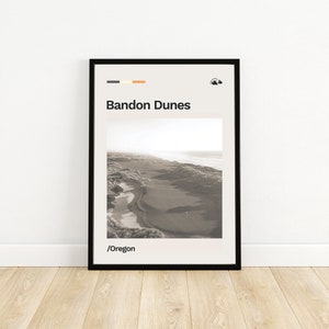 Bandon Dunes, Oregon Minimalist Golf Poster | Retro | Mid-century Modern | Print | Gift | Wall Art
