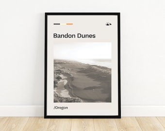 Bandon Dunes, Oregon Minimalist Golf Poster | Retro | Mid-century Modern | Print | Gift | Wall Art