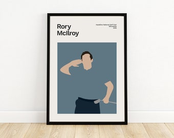 Rory McIlroy, 2016 Ryder Cup Minimalist Golf Poster | Print | Gift | Wall Art