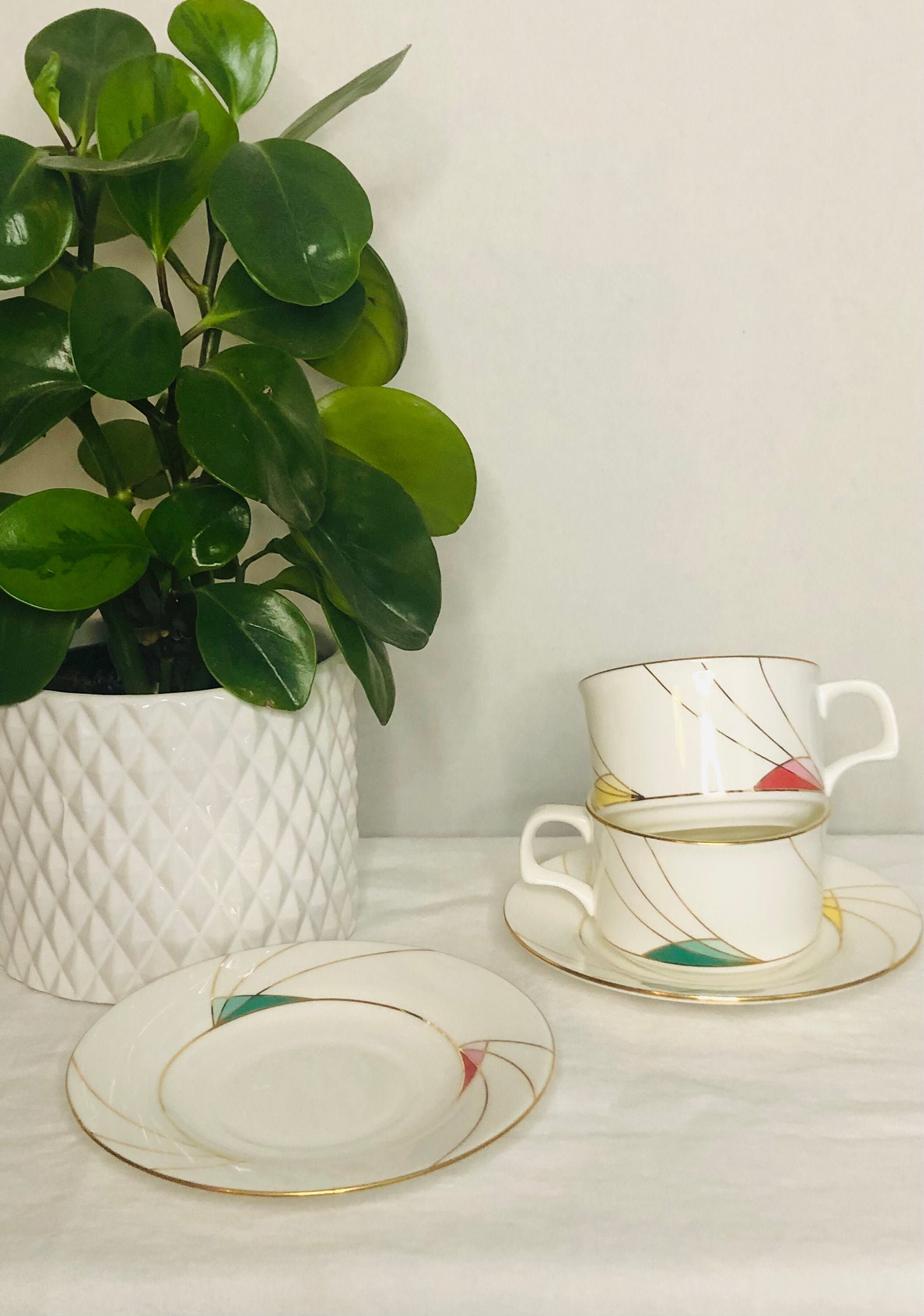 Two Hankook Bone China Tea Cups Etsy