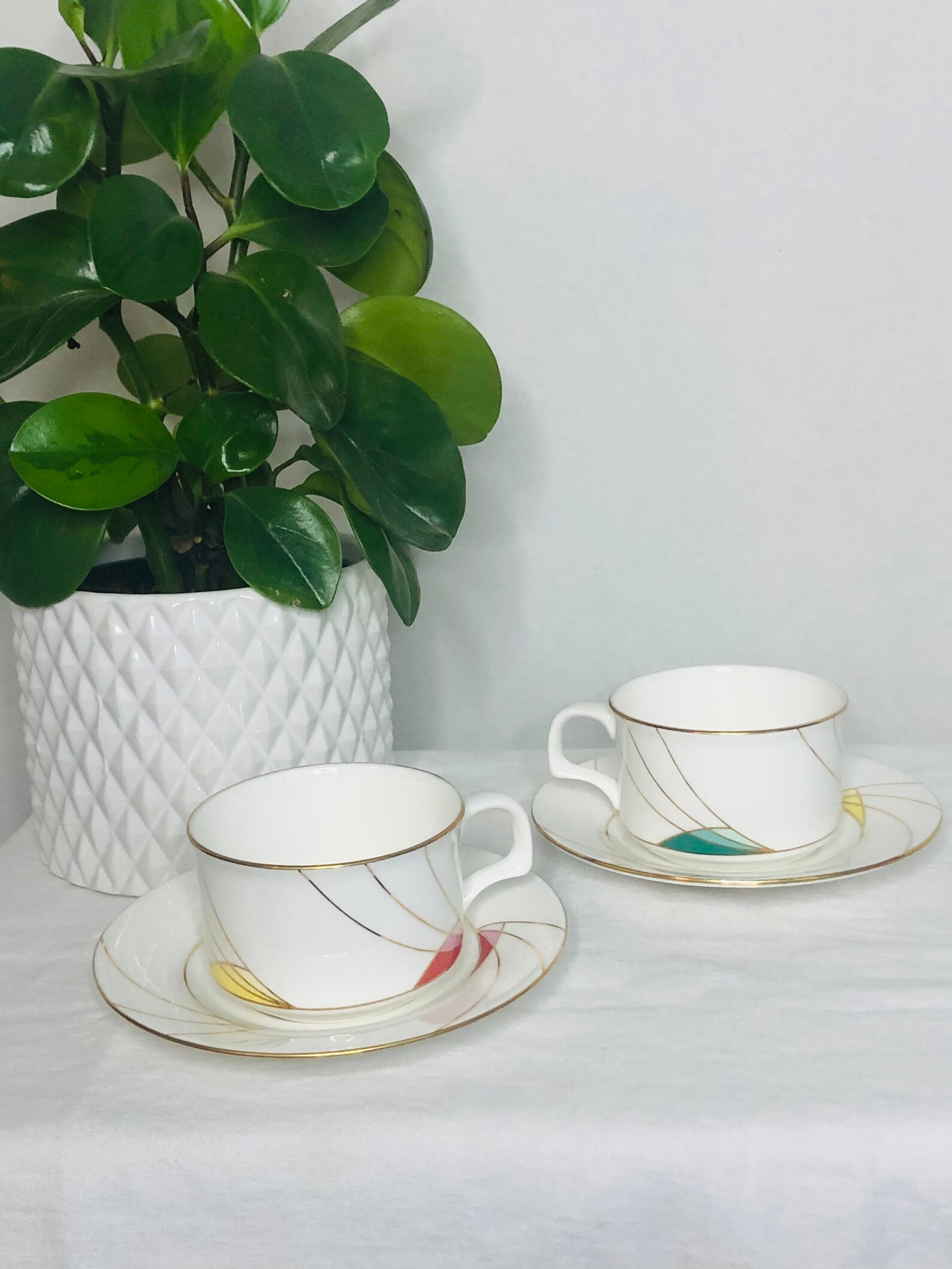 Two Hankook Bone China Tea Cups Etsy