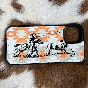 Cowboy Roper Aztec / iPhone case / trendy / western / cell phone case  / western style phone case