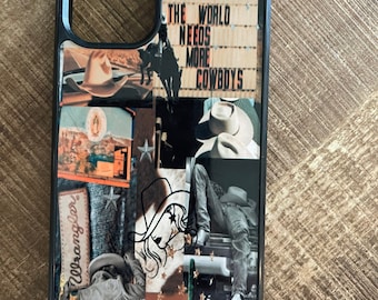 Western theme collage iPhone case / western / The world needs more Cowboys / Texas