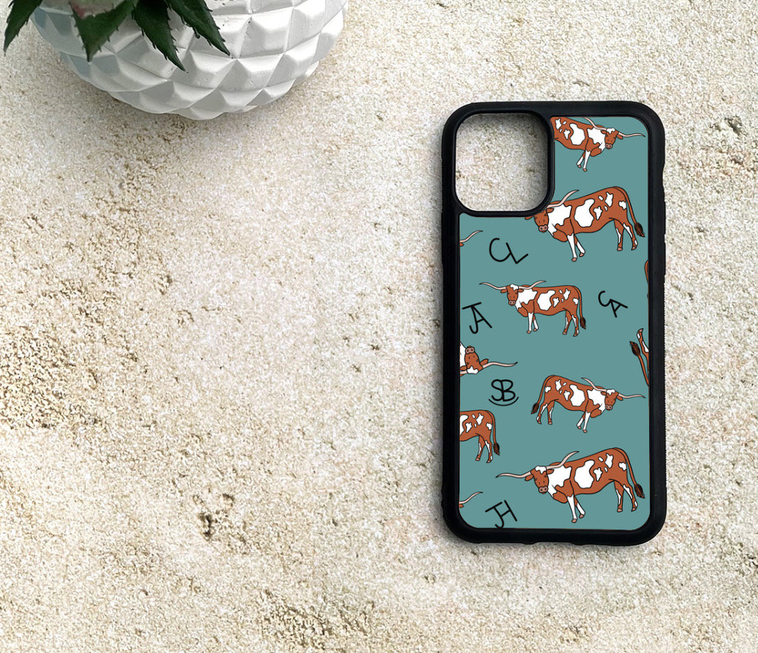 Longhorn brand collage / iPhone case / western phone case / Western collage
