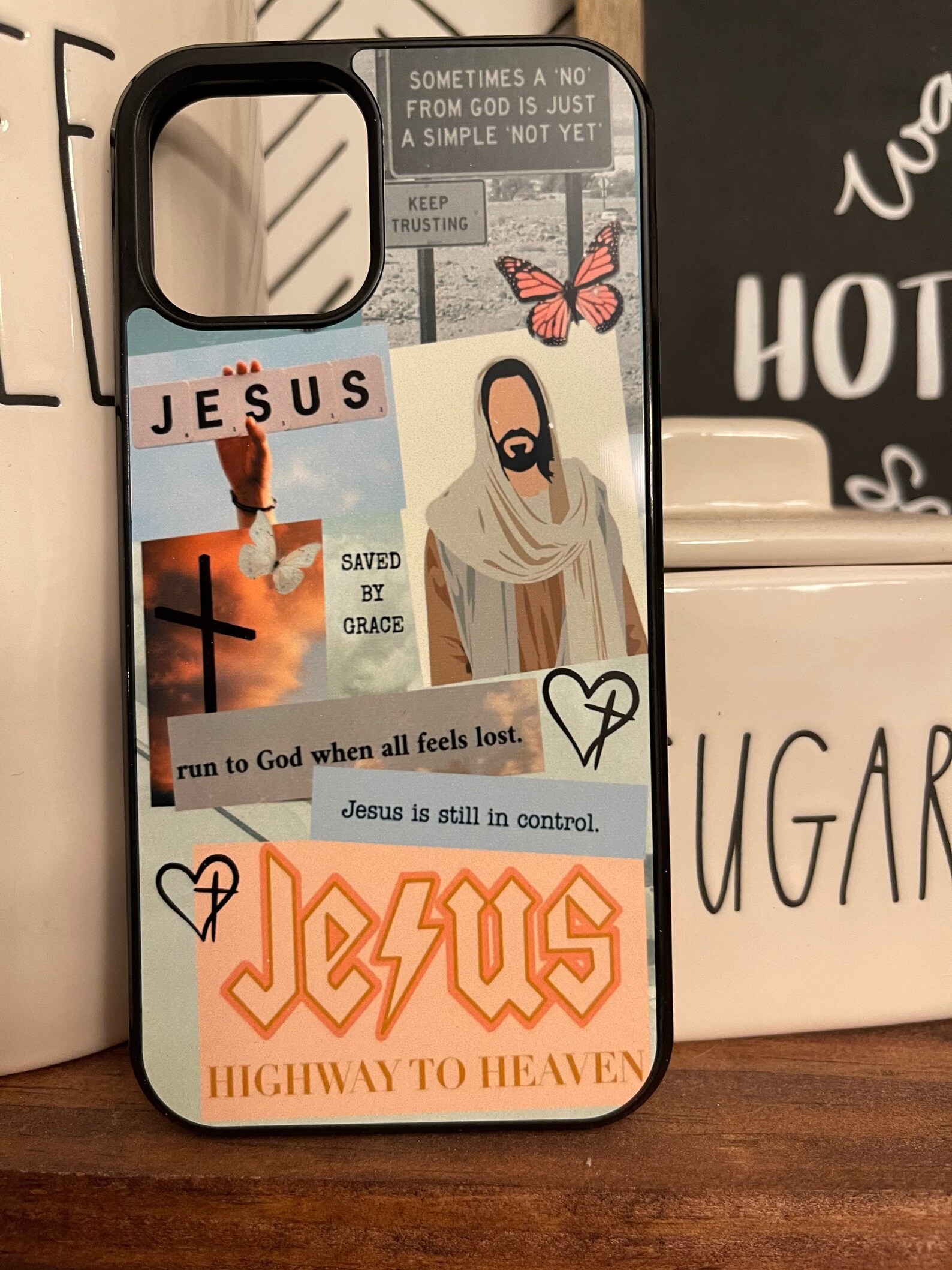 Jesus iPhone case white or black case option Etsy