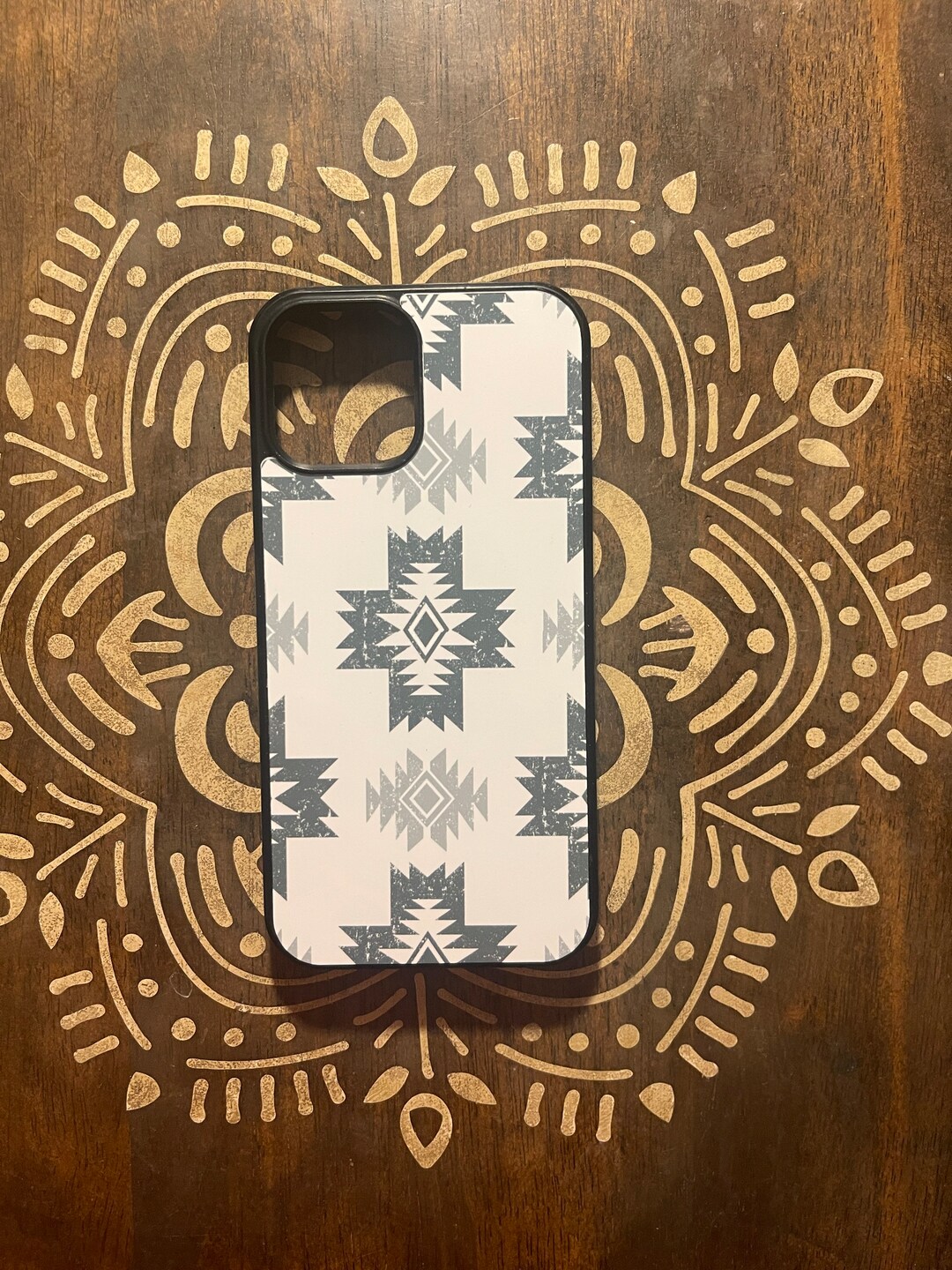 Grey Aztec Pattern Cell Phone Case / iPhone Case / Western / Cell Phone