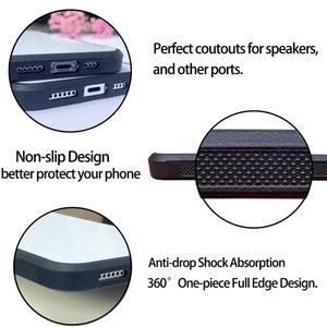 May include: Black phone case with a textured, non-slip design. The case has cutouts for speakers and ports. The case is designed to protect the phone from drops and shocks.