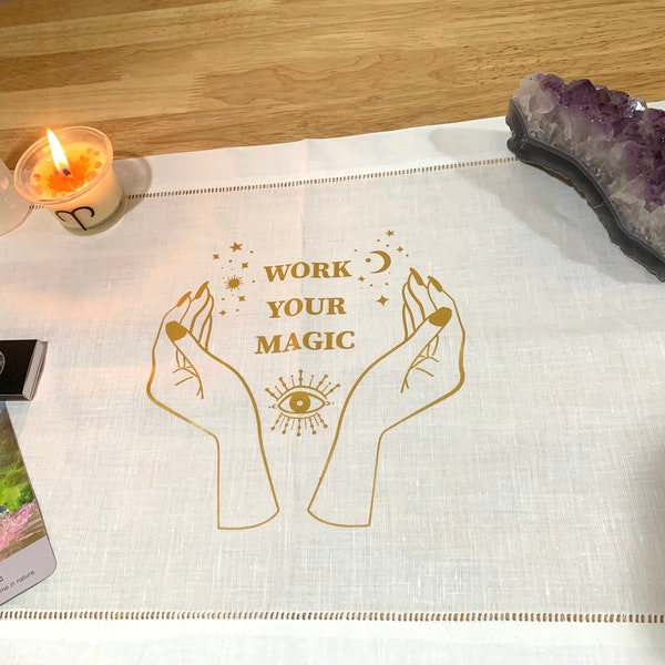 Work Your Magic Linen Altar Cloth