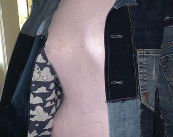 Upcycled Denim Patchwork Jacket