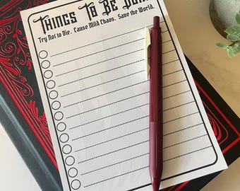 Coisas a Fazer – Bloco de Notas Destacável Gótico