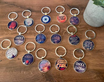 Book Cover Keychain – Multi-Genre Reader Collection