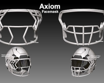Facemask Pack V for NFL Riddell AXIOM Helmet Geosanmo 3D print model - Digital File